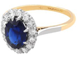 Oval Blue Sapphire Engagement Ring