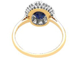 Reverse of Blue Sapphire Engagement Ring