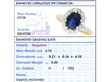 Grading Report for Oval Blue Sapphire Engagement Ring