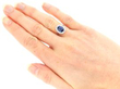 Wearing Blue Sapphire Engagement Ring