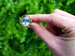 Outside Vintage Gold and Aquamarine Ring
