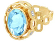 Vintage Gold and Aquamarine Ring