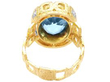 Reverse of Vintage Gold and Aquamarine Ring