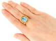 Wearing Vintage Gold Aquamarine Ring
