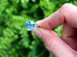 Antique Blue Zircon Solitaire Ring from 1930s outside