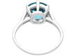 Antique Blue Zircon Solitaire Ring back