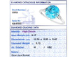 Antique Blue Zircon Solitaire Ring grading card