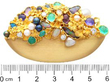 Multi Gemstone Gold Brooch size