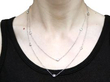 Wearing 18ct White Gold Diamond Chain Necklace