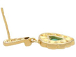 Side View Heart Emerald and Diamond Earrings