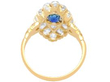 Gold Navette Sapphire Ring
