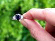 1.95ct Oval Sapphire & Baguette Cut Diamond Ring outside