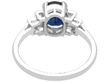 1.95ct Oval Sapphire & Baguette Cut Diamond Ring back