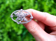 Edwardian Floral Diamond Brooch in Platinum outside