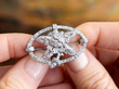 antique Edwardian Floral Diamond Brooch in Platinum