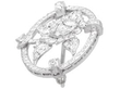 Edwardian Floral Diamond Brooch in Platinum side