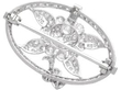 Edwardian Floral Diamond Brooch in Platinum reverse