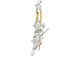 Victorian Diamond Fox Hunt Pin Brooch side