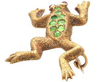 Victorian Garnet Frog Brooch in Yellow Gold