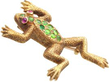 Victorian Garnet Frog Brooch