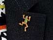 Wearing Victorian Garnet Frog Brooch in Yellow Gold