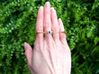 Antique Sapphire Cluster Gold Bangle outside
