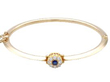 Sapphire Cluster Gold Bangle