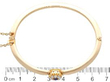 Antique Sapphire Cluster Gold Bangle size