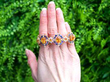 Yellow and Blue Sapphire Bracelet in Gold outside