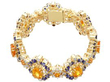 Yellow and Blue Sapphire and diamond Bracelet in Gold