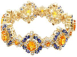 Yellow and Blue Sapphire Bracelet