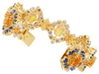 Yellow and Blue Sapphire Bracelet in Gold open