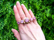 Antique Pink Topaz Bracelet in Gold outside