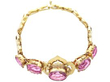 Antique Pink Topaz Bracelet in Gold