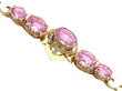 Pink Topaz Bracelet in Gold setting