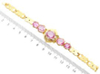 Antique Pink Topaz Bracelet in Gold size