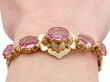 Antique Pink Topaz Bracelet in Gold on wrist