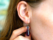 Antique Amethyst Drop Earring wearing