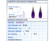 Antique Amethyst Drop Earrings grading card