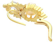 Gold Pearl and Diamond Earring open