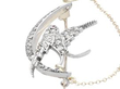 Diamond Victorian swallow brooch