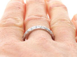 1930s Diamond Eternity Ring in White Gold on Finger