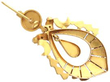 Back of Antique Pearl Drop Earrings in Gold