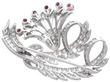 Vintage Floral Diamond and Ruby Brooch reverse