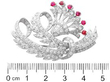 Vintage Floral Diamond and Ruby Brooch size