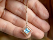 Gold Aquamarine Pendant Necklace