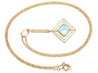 Edwardian Gold Aquamarine Necklace