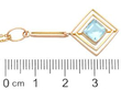 Edwardian Gold Aquamarine Pendant Necklace size