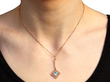 wearing Edwardian Gold Aquamarine Pendant Necklace