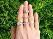 Bezel Set Five Stone Ring in natural light